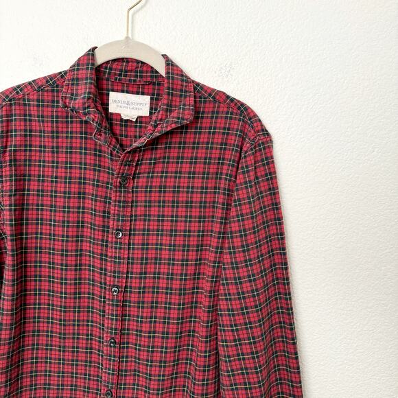 [Denim & Supply Ralph Lauren] Red Plaid Flannel Button Down Shirt Size Medium M - Picture 7 of 10